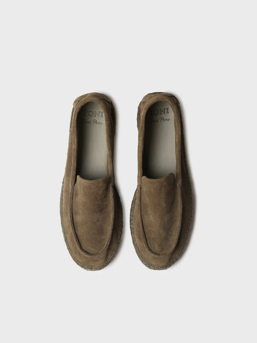 zapatillas hombre - Alpargata cerrada de hombre en serraje con suela de yute | MAX - Toni Pons