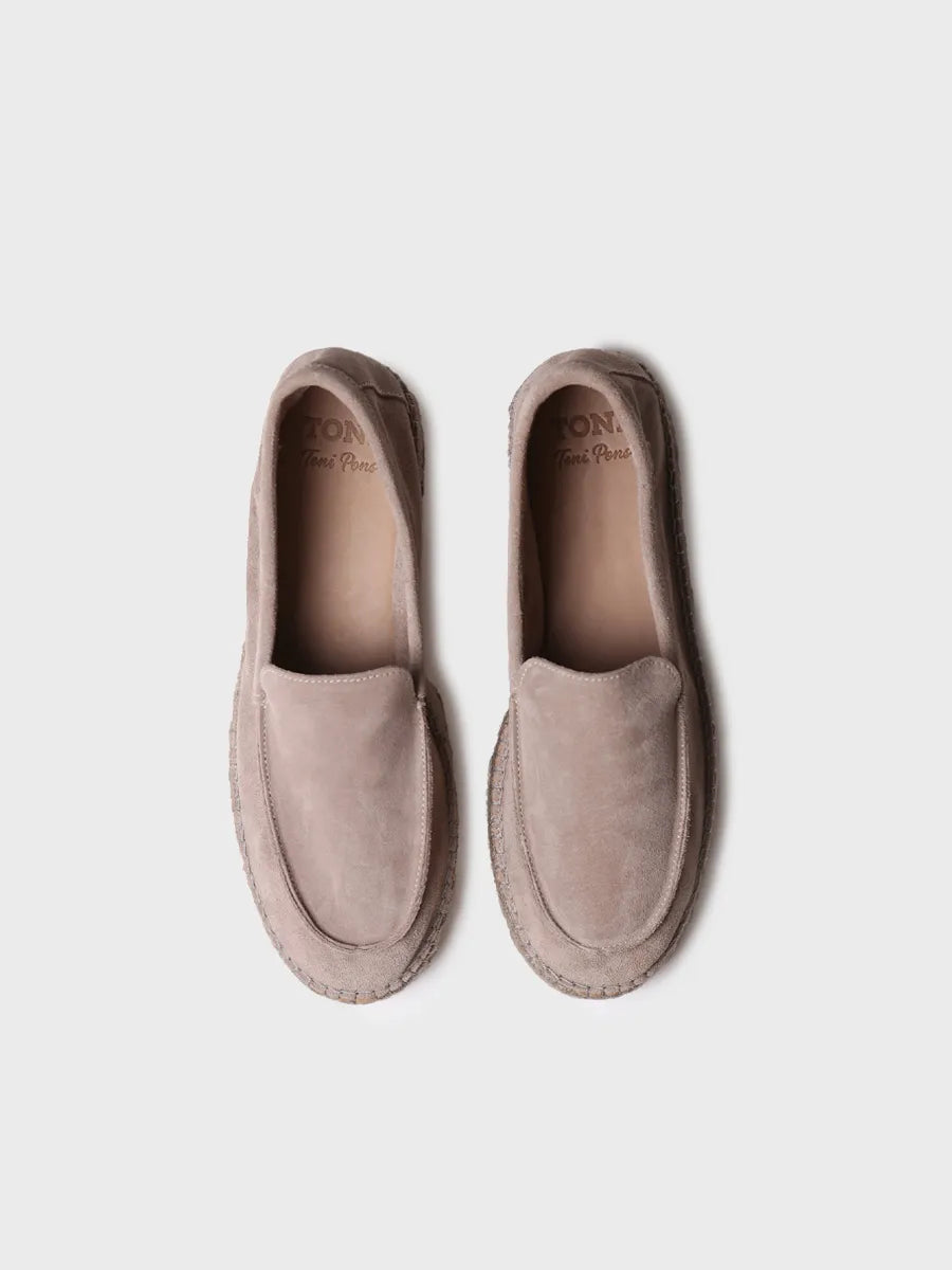 zapatillas hombre - Alpargata cerrada de hombre en serraje con suela de yute | MAX - Toni Pons