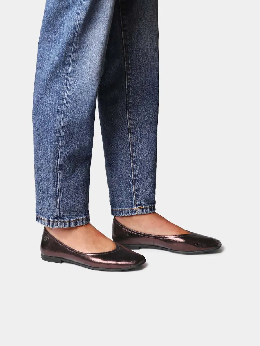 Zapatos mujer - Bailarinas de mujer en piel efecto brillante | MELISA-MT - Toni Pons
