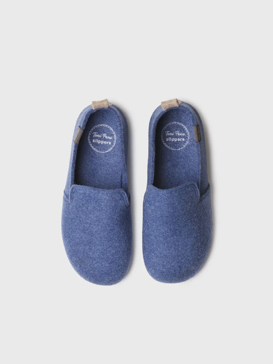 Sabatilla de casa per a dona en feltre reciclat en gris