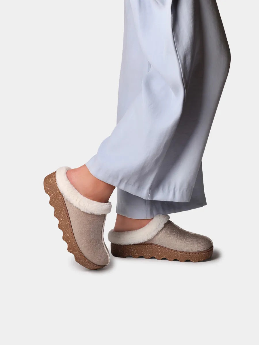 Women's multicoloured clog with platform