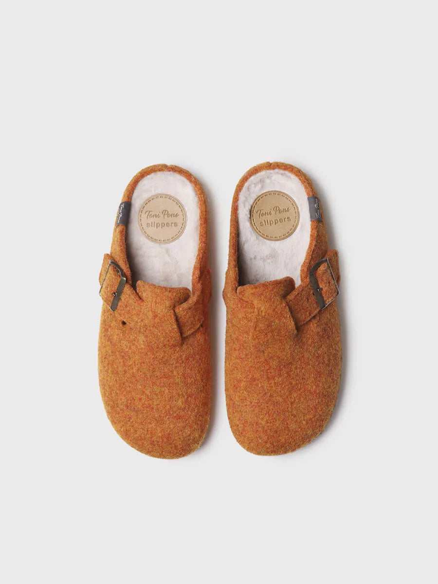 zapatillas mujer - Slipper de mujer tipo zueco con hebilla | MIMA-FP - Toni Pons
