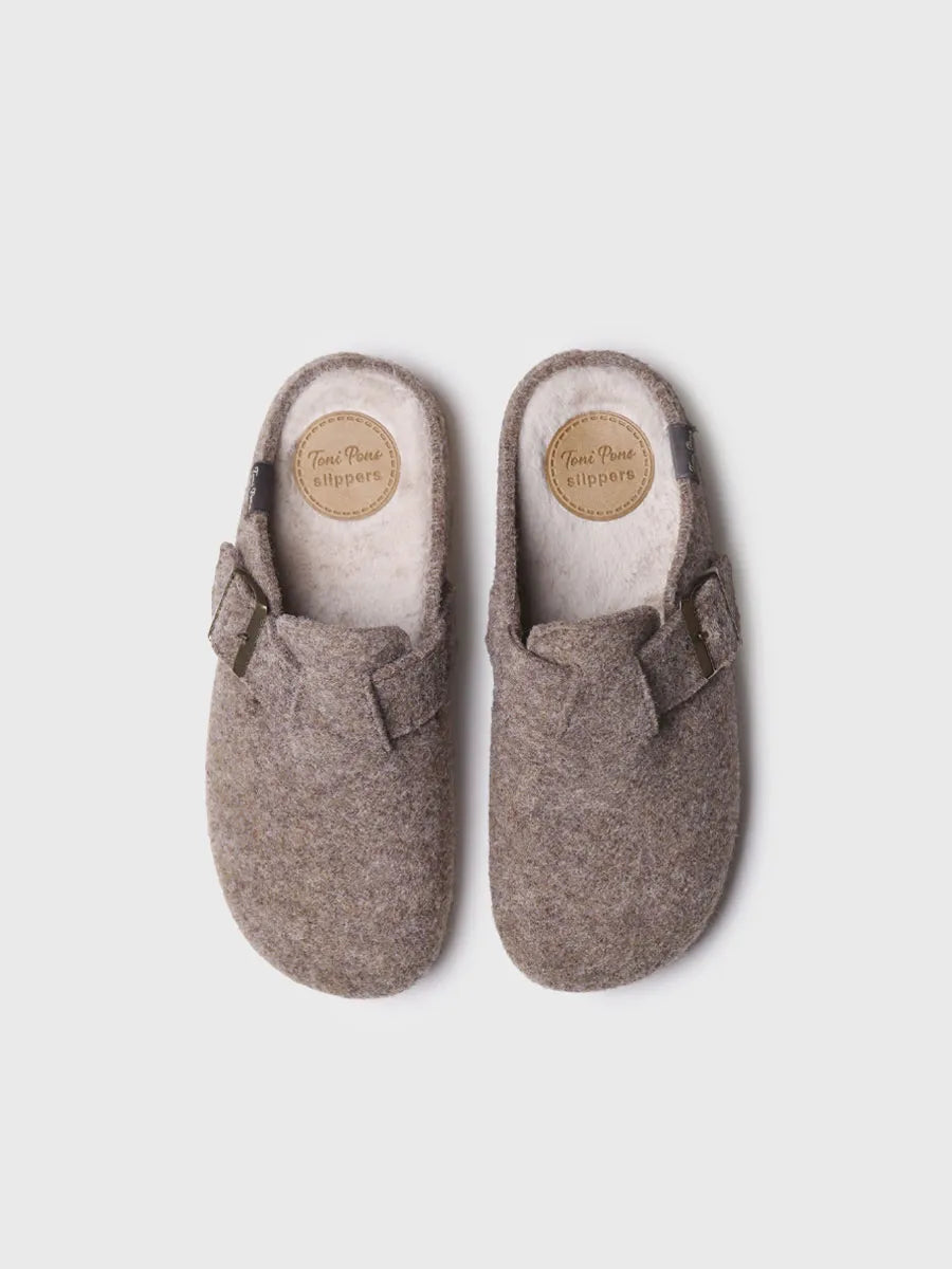 zapatillas mujer - Slipper de mujer tipo zueco con hebilla | MIMA-FP - Toni Pons