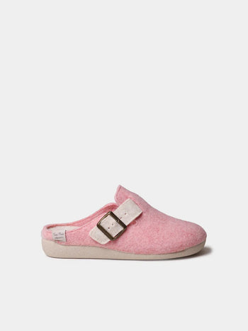 Zapatillas de casa mujer - Slipper de mujer tipo zueco con hebilla en fieltro reciclado | MIMA-FR - Toni Pons