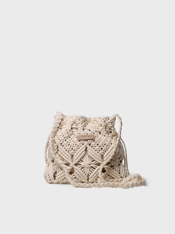 Complementos - Bolso tipo bombonera en macramé | MIREIA - Toni Pons