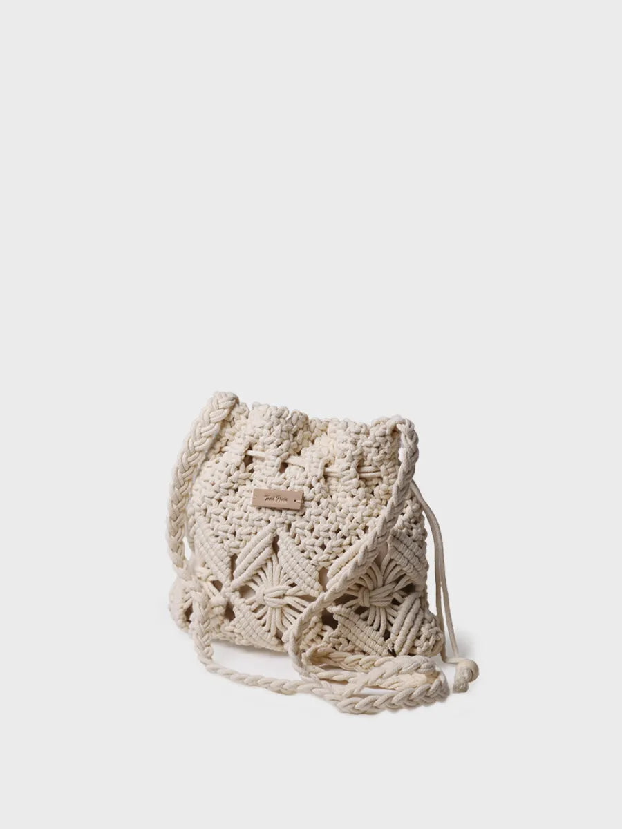 Complementos - Bolso tipo bombonera en macramé | MIREIA - Toni Pons