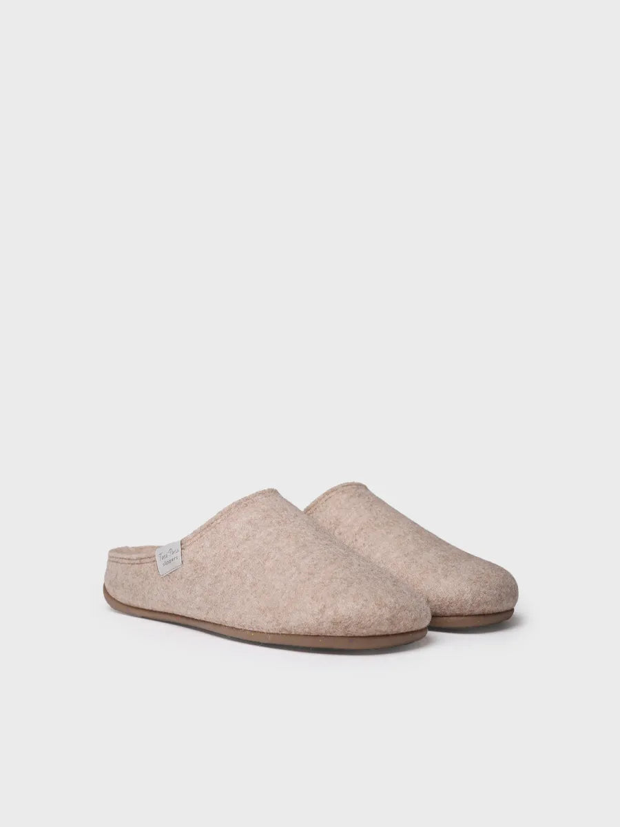zapatillas de casa mujer - Zapatilla tipo zueco para mujer en fieltro reciclado | MONA-FR  - Toni Pons