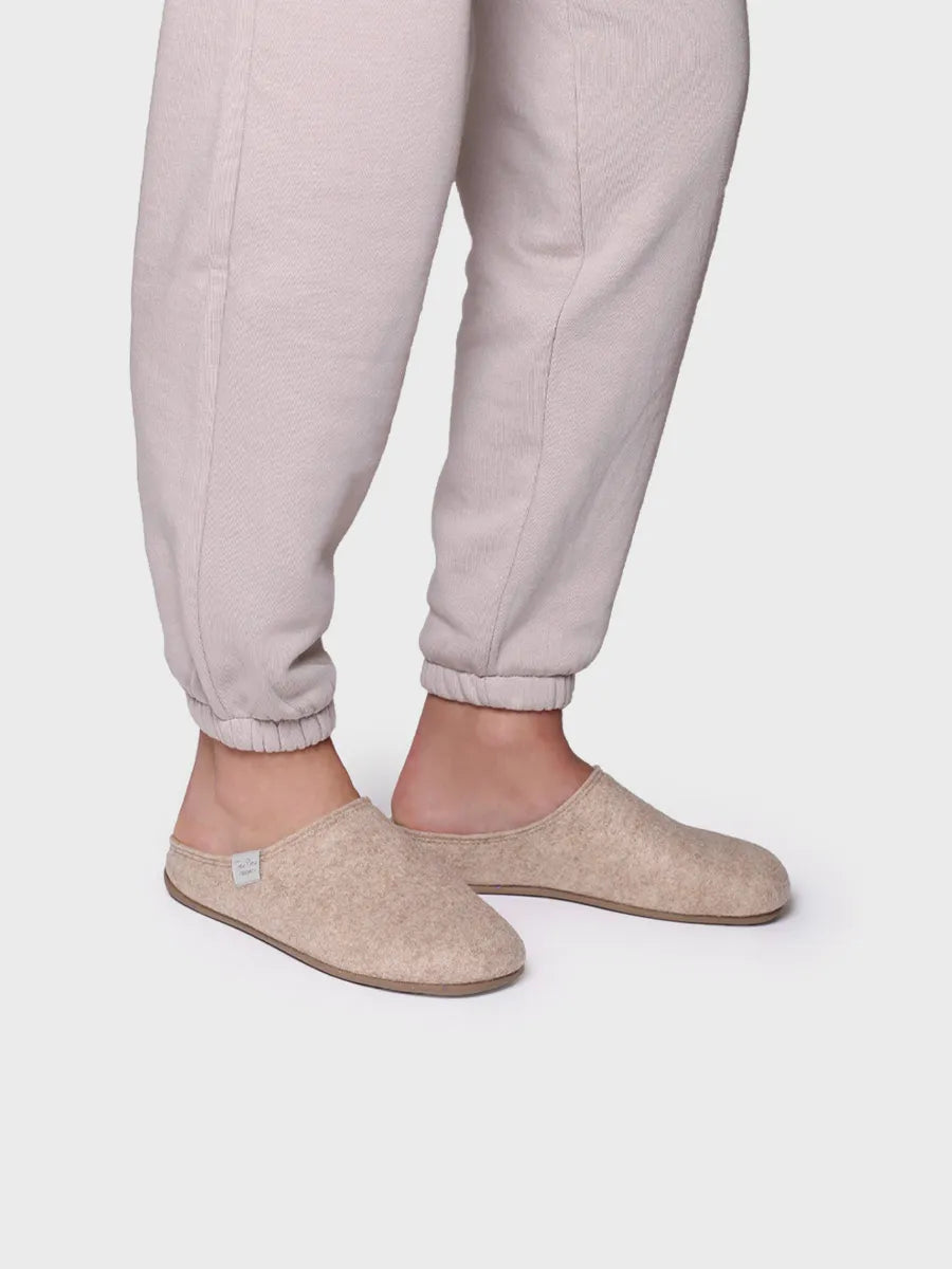 zapatillas de casa mujer - Zapatilla tipo zueco para mujer en fieltro reciclado | MONA-FR - Toni Pons