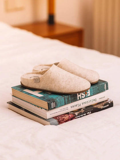 zapatillas de casa mujer - Zapatilla tipo zueco para mujer en fieltro reciclado | MONA-FR - Toni Pons