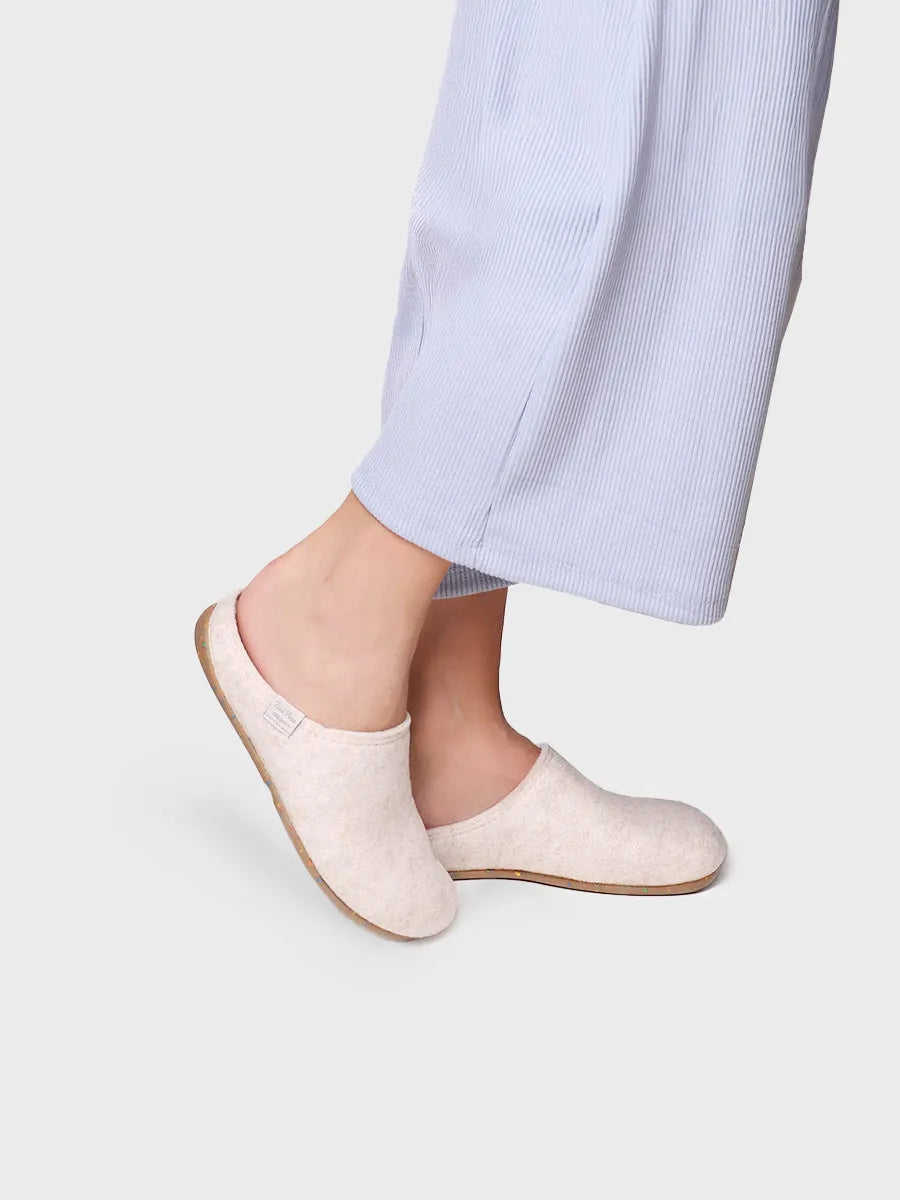 zapatillas de casa mujer - Zapatilla tipo zueco para mujer en fieltro reciclado | MONA-FR - Toni Pons