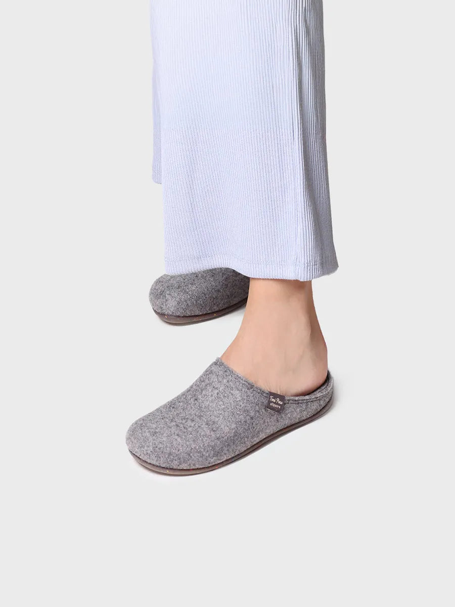zapatillas de casa mujer - Zapatilla tipo zueco para mujer en fieltro reciclado | MONA-FR - Toni Pons