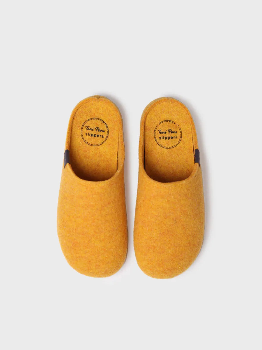 zapatillas de casa mujer - Zapatilla tipo zueco para mujer en fieltro reciclado | MONA-FR - Toni Pons
