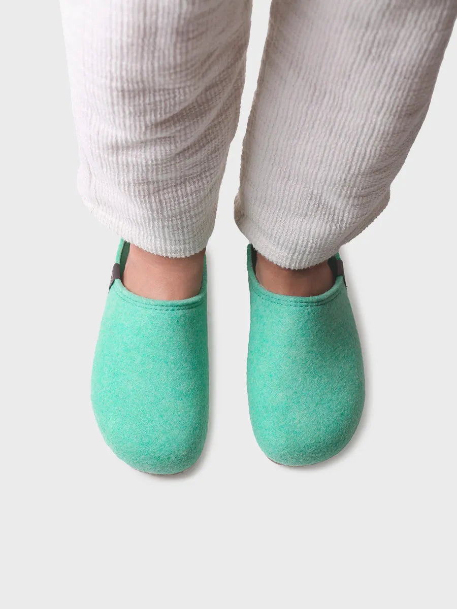 zapatillas de casa mujer - Zapatilla tipo zueco para mujer en fieltro reciclado | MONA-FR - Toni Pons