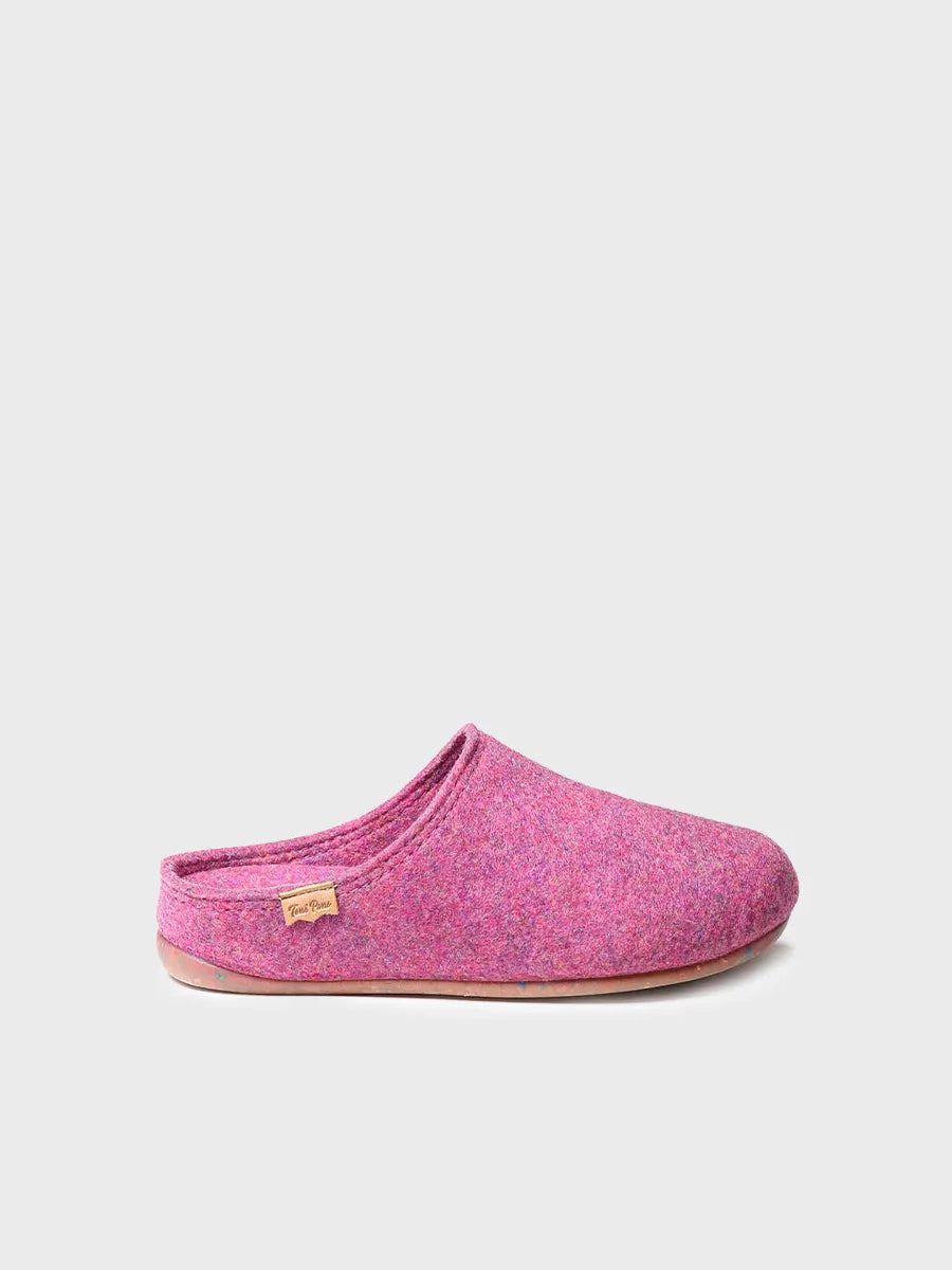 zapatillas de casa mujer - Zapatilla tipo zueco para mujer en fieltro reciclado | MONA-FR - Toni Pons