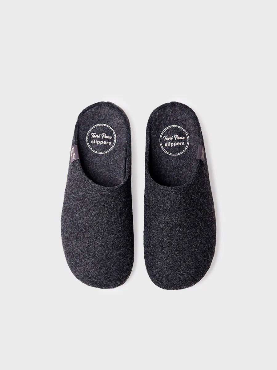 zapatillas de casa mujer - Zapatilla tipo zueco para mujer en fieltro reciclado | MONA-FR - Toni Pons