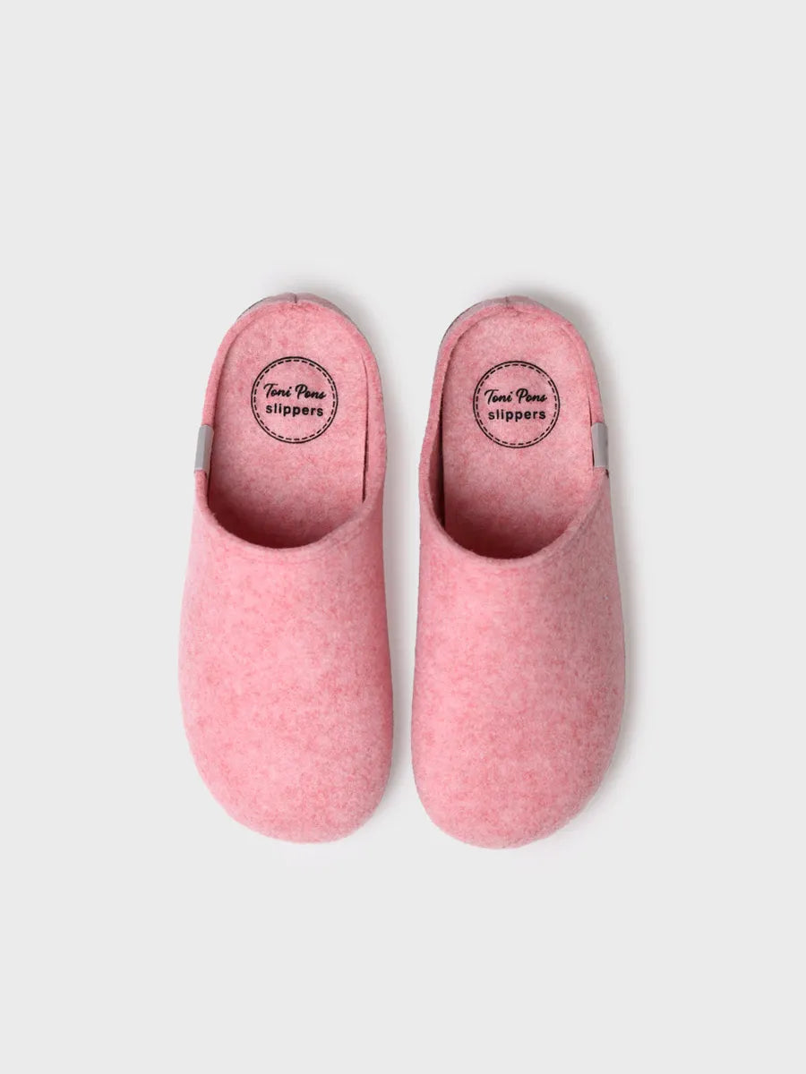 zapatillas de casa mujer - Zapatilla tipo zueco para mujer en fieltro reciclado | MONA-FR - Toni Pons