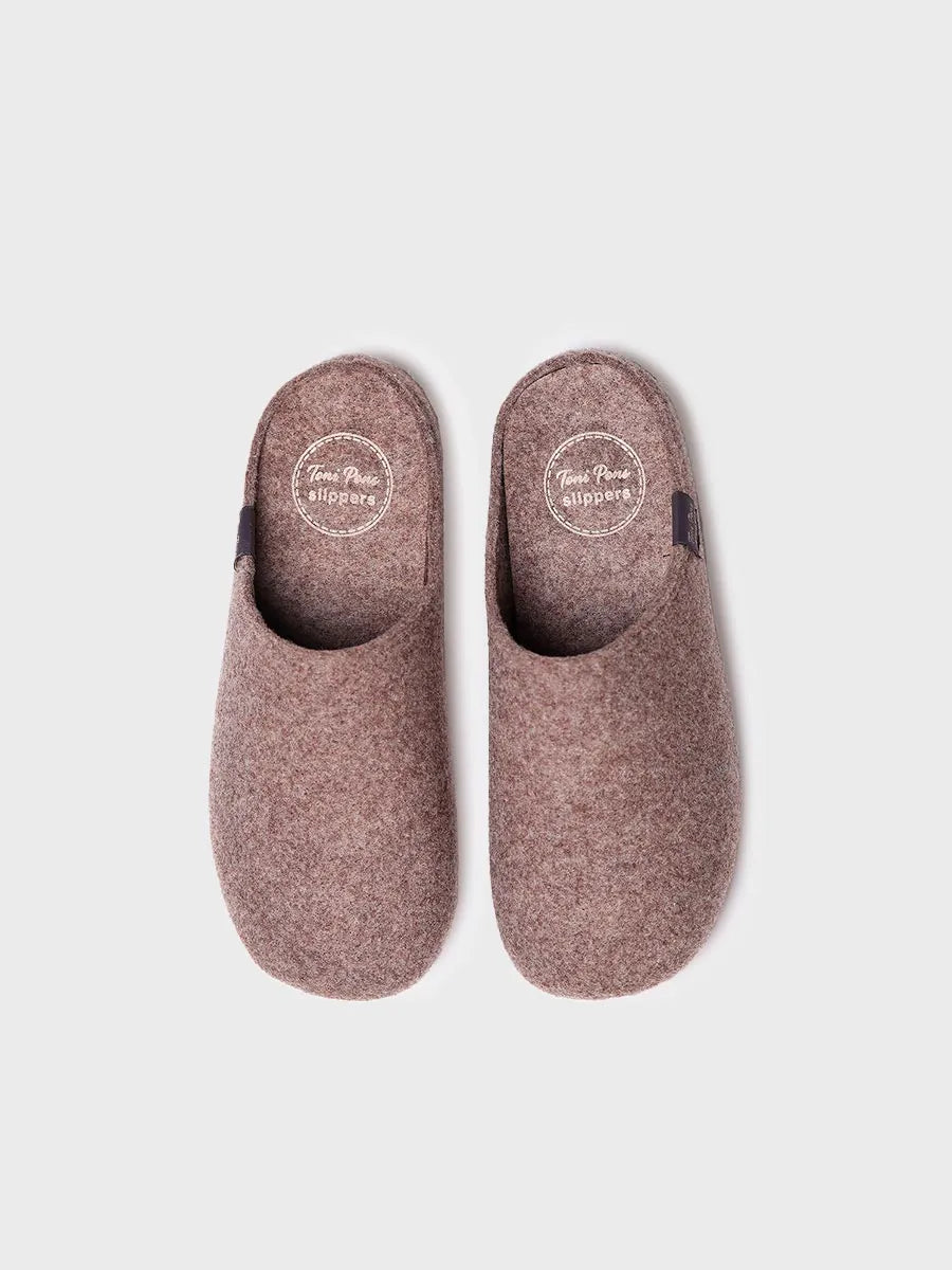 zapatillas de casa mujer - Zapatilla tipo zueco para mujer en fieltro reciclado | MONA-FR - Toni Pons