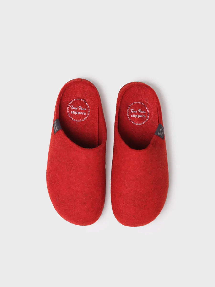 zapatillas de casa mujer - Zapatilla tipo zueco para mujer en fieltro reciclado | MONA-FR - Toni Pons