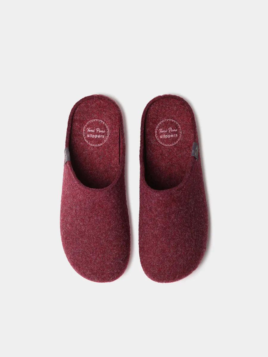 Women's babouche-style slipper in shearling