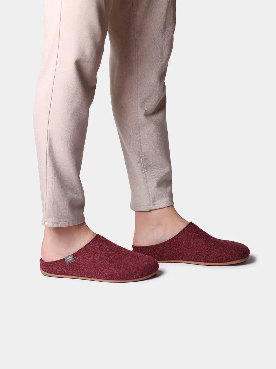 Women's babouche-style slipper in shearling