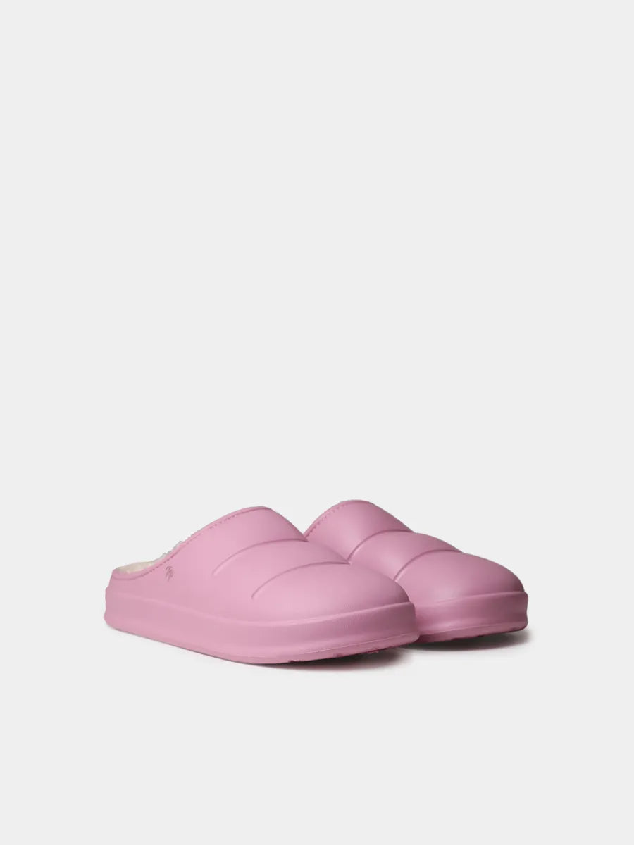 Women's clogs with platform and inner lining