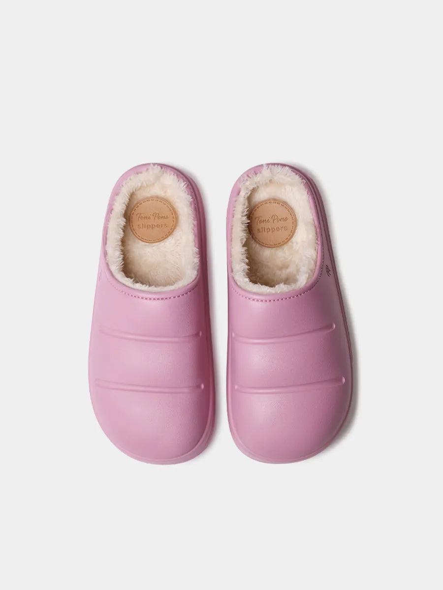 Women's clogs with platform and inner lining