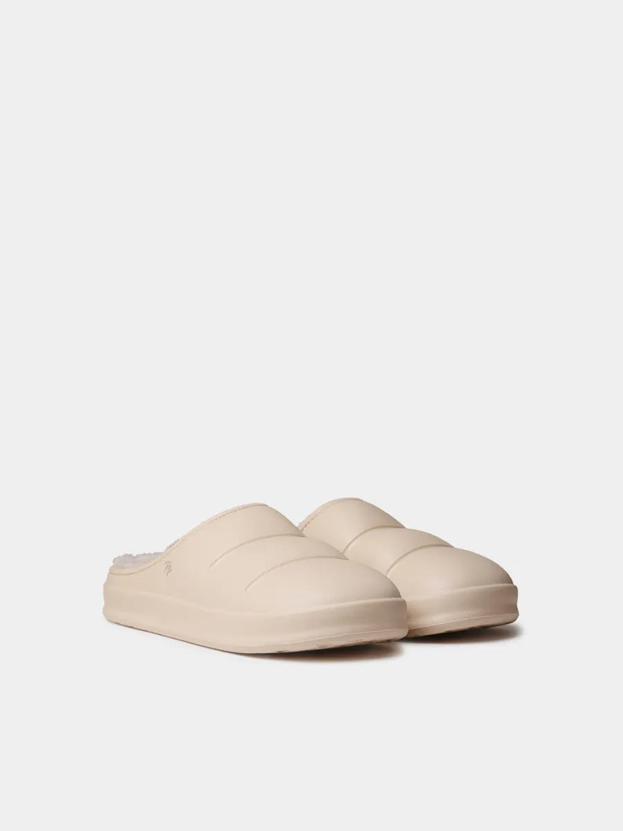 Women's babouche-style slipper in shearling