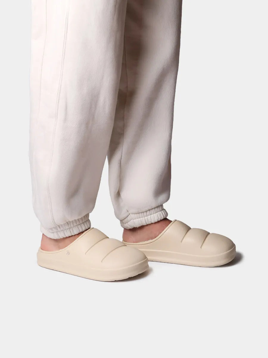 Women's babouche-style slipper in shearling