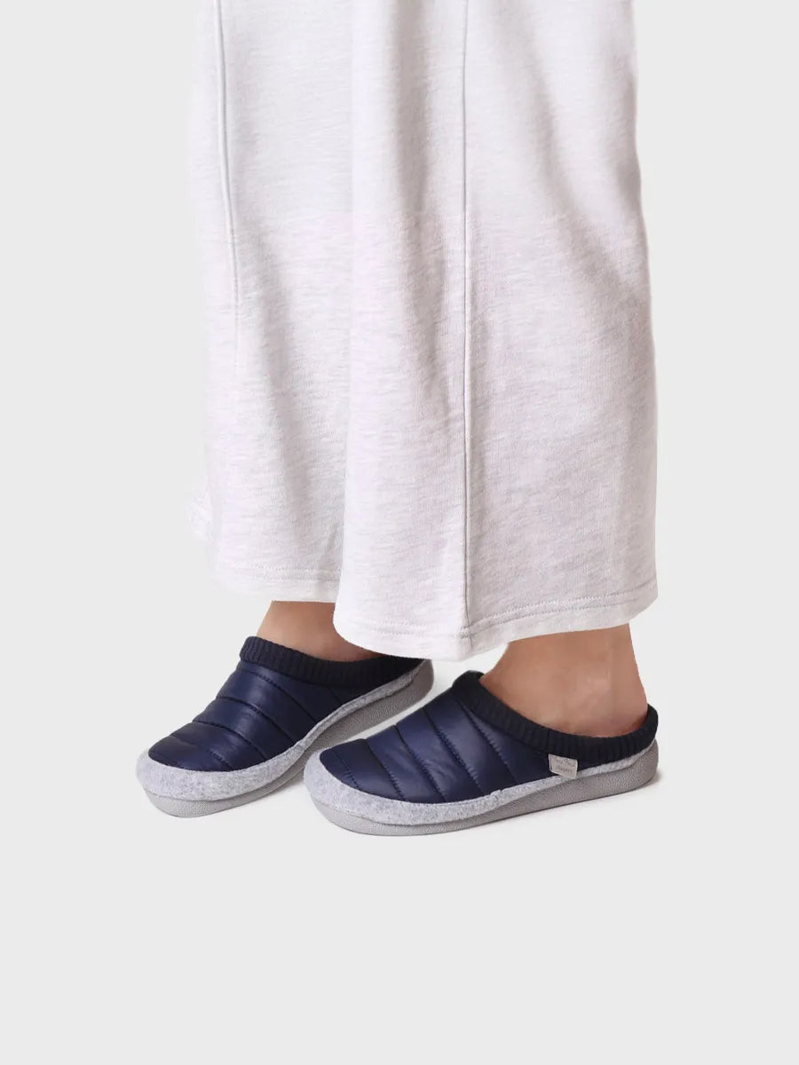 zapatillas mujer - Zapatilla tipo zueco para mujer en tejido acolchado y fieltro | MORA-TK - Toni Pons