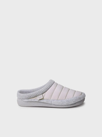 zapatillas mujer - Zapatilla tipo zueco para mujer en tejido acolchado y fieltro | MORA-TK - Toni Pons