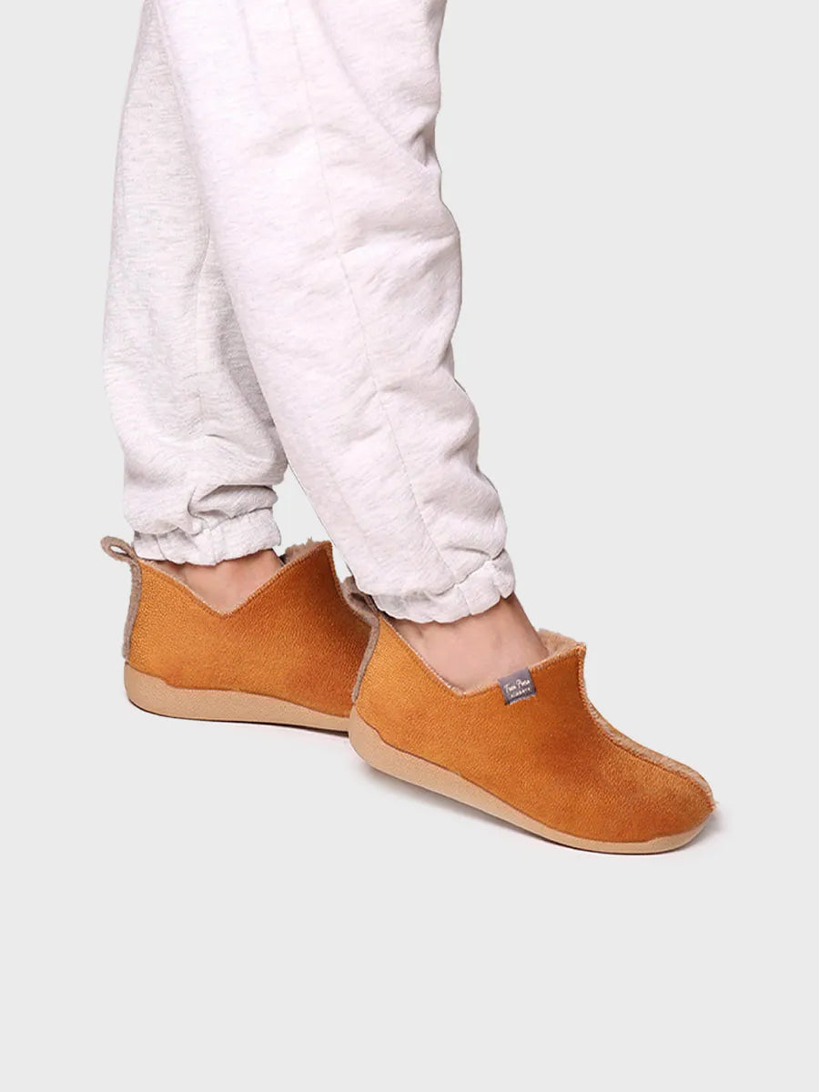 zapatillas de casa mujer - Zapatilla de casa abotinada para mujer en piel | MOSCU-BD - Toni Pons