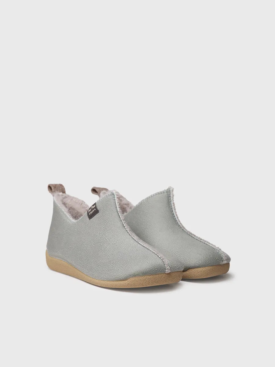 zapatillas mujer - Zapatilla de casa abotinada para mujer en piel | MOSCU-BD - Toni Pons