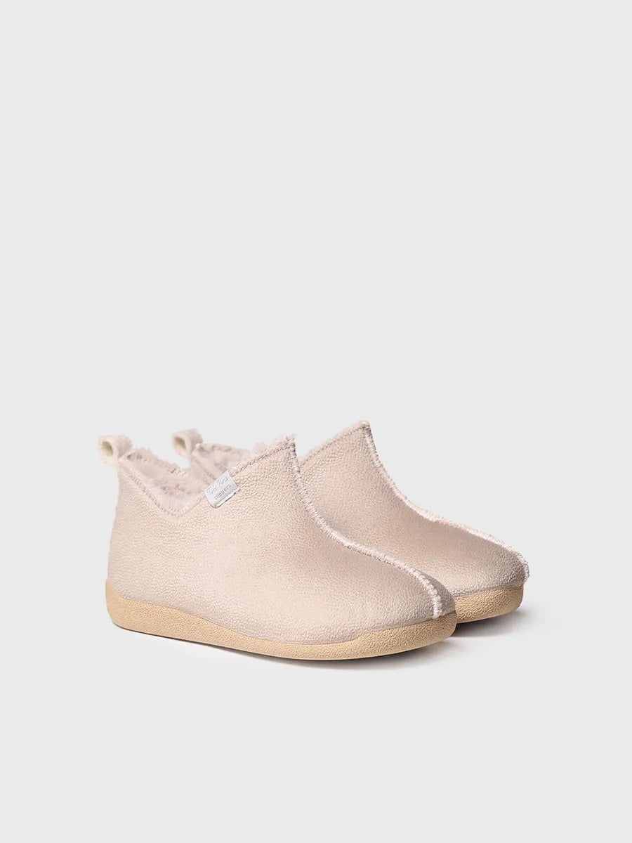 zapatillas de casa mujer - Zapatilla de casa abotinada para mujer en piel | MOSCU-BD - Toni Pons