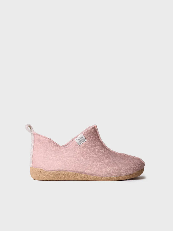 zapatillas de casa mujer - Zapatilla de casa abotinada para mujer en piel | MOSCU-BD - Toni Pons