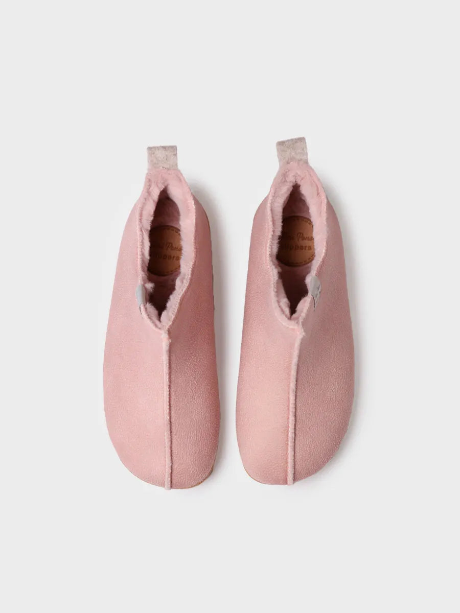 zapatillas de casa mujer - Zapatilla de casa abotinada para mujer en piel | MOSCU-BD - Toni Pons