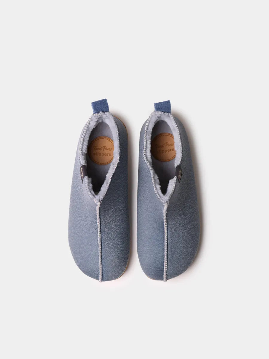 Women's ballerina-style slippers with inner lining