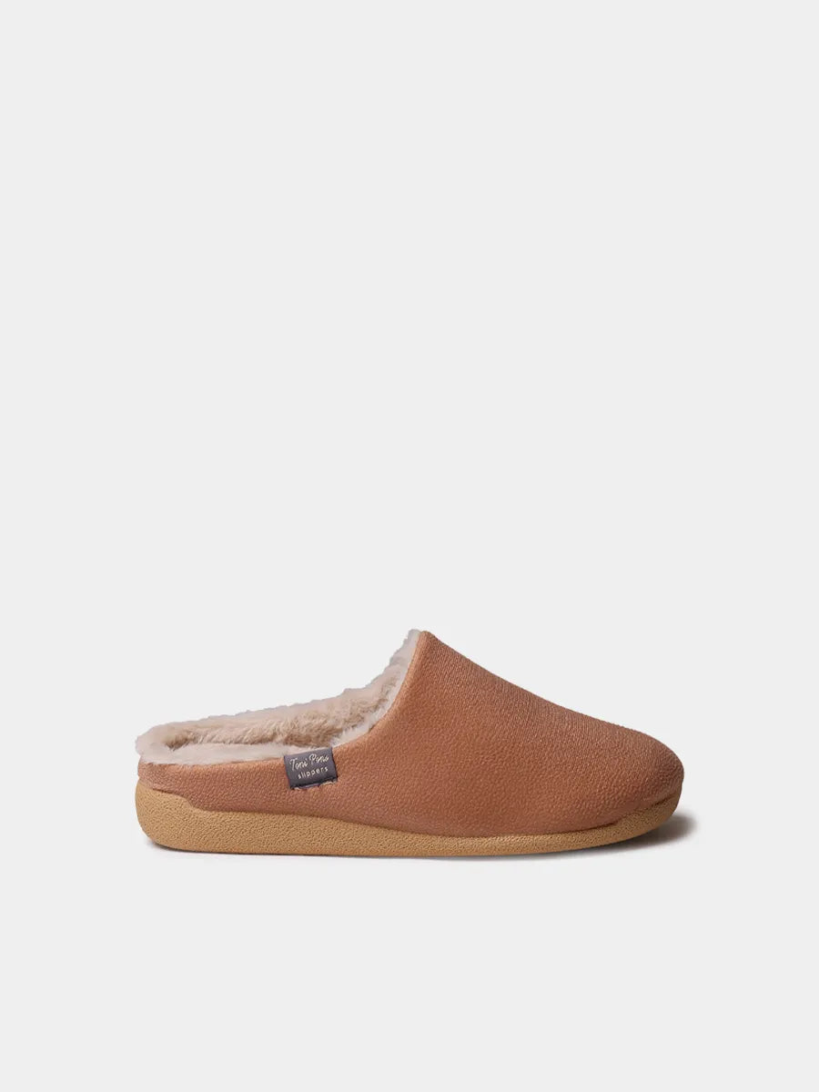 Women's ballerina-style slippers with inner lining
