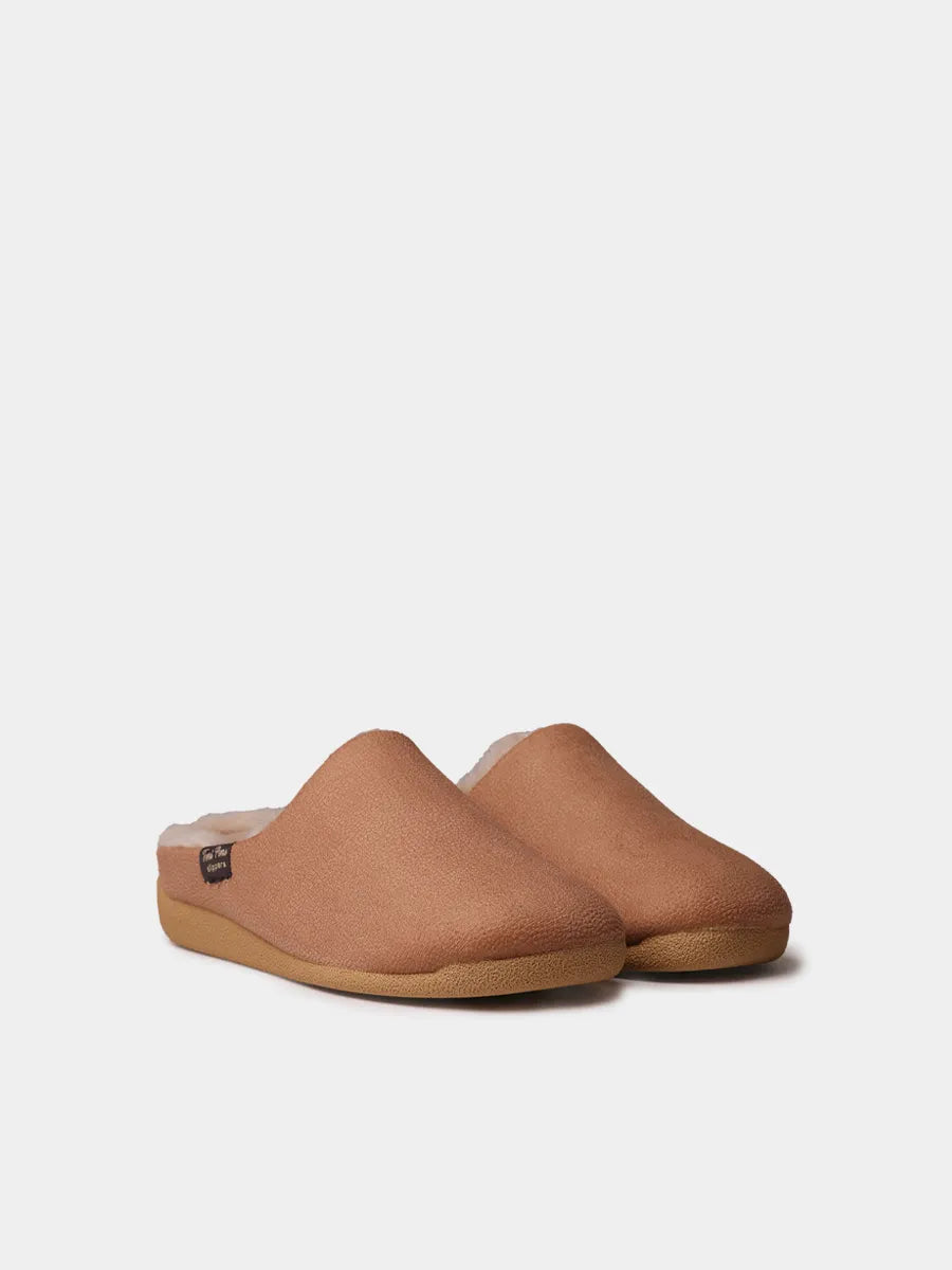Women's ballerina-style slippers with inner lining