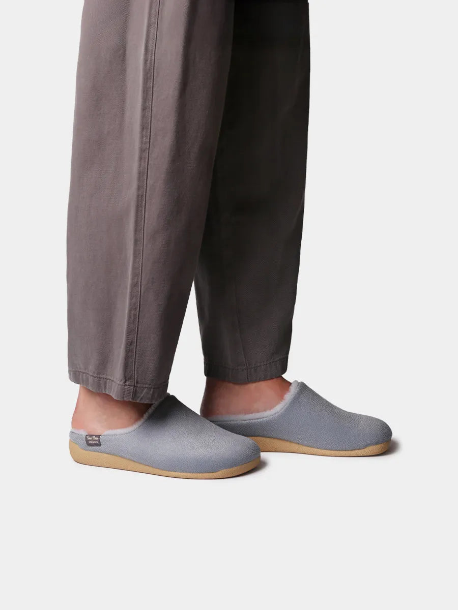 Women's clog-style slipper made from recycled felt