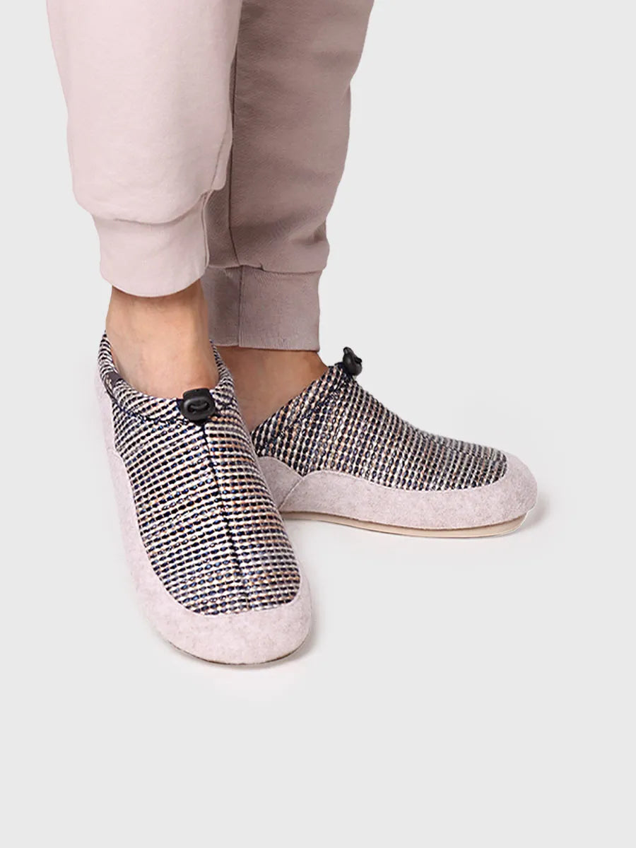 Men's clog slippers in fabric and felt - NADIR-DS