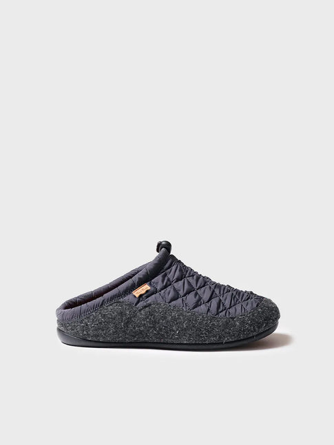 zapatillas de casa hombre - Zapatilla tipo zueco para hombre en tejido acolchado y fieltro | NADIR-UM  - Toni Pons