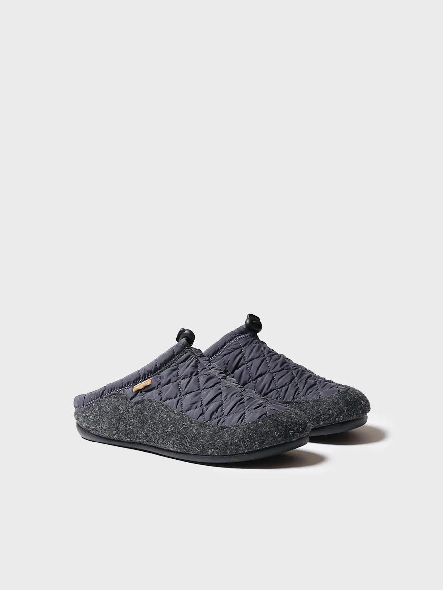 zapatillas de casa hombre - Zapatilla tipo zueco para hombre en tejido acolchado y fieltro | NADIR-UM  - Toni Pons