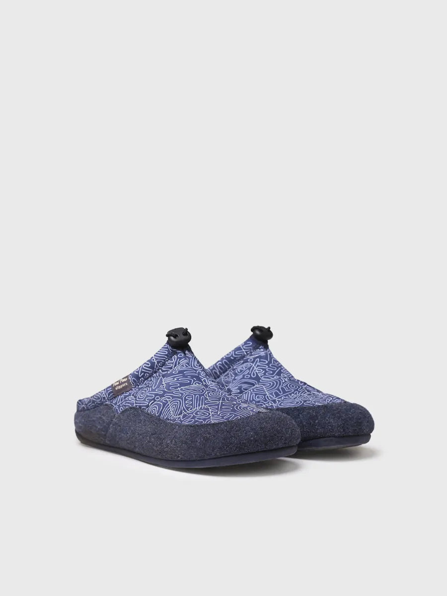 zapatillas hombre - Zapatilla tipo zueco para hombre en tejido acolchado y fieltro | NADIR-UM - Toni Pons