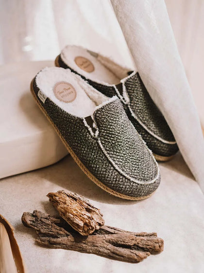 Zapatillas de casa hombre - Slippers para hombre tipo zueco con suela de yute | NALEC - Toni Pons