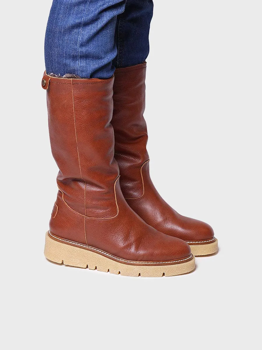 Women's leather boot - NALTAR-PO