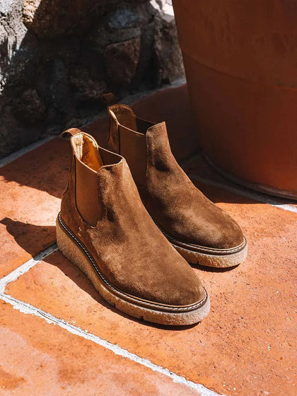 Botines mujer - Botín de mujer en serraje con elásticos laterales | NANTES-SY - Toni Pons