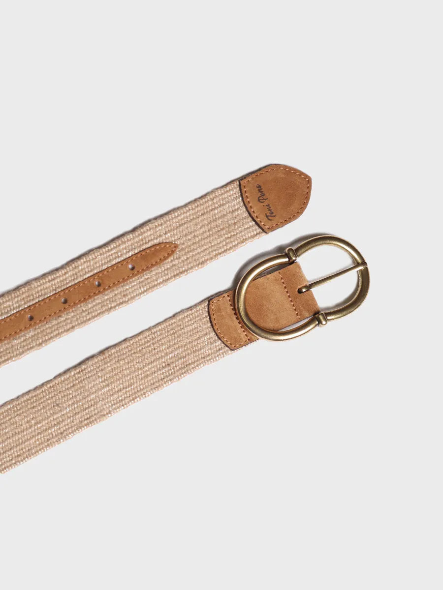 Complementos - Cinturón de tela y cuero para mujer | NELA - Toni Pons