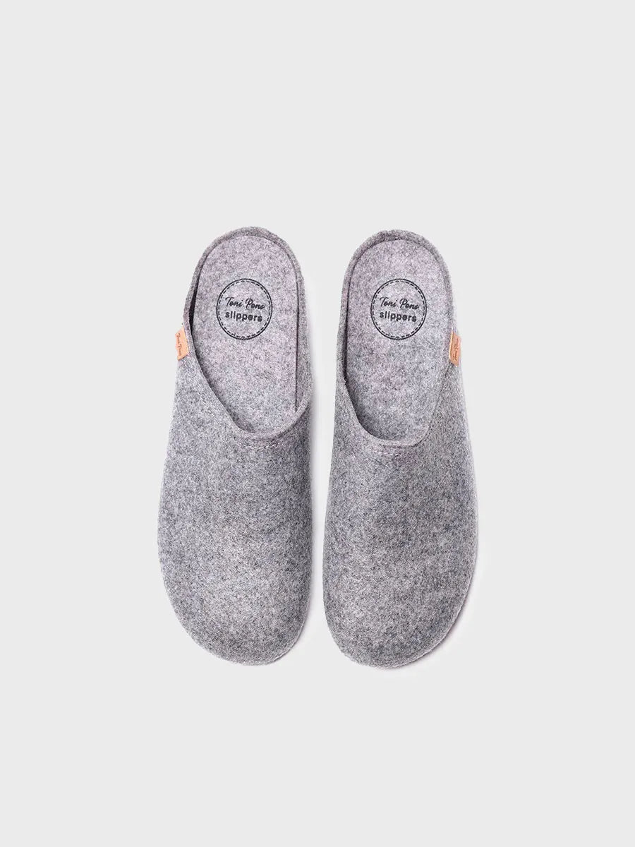 zapatillas de casa hombre - Zapatilla de casa tipo zueco para hombre en fieltro reciclado | NEO-FR - Toni Pons