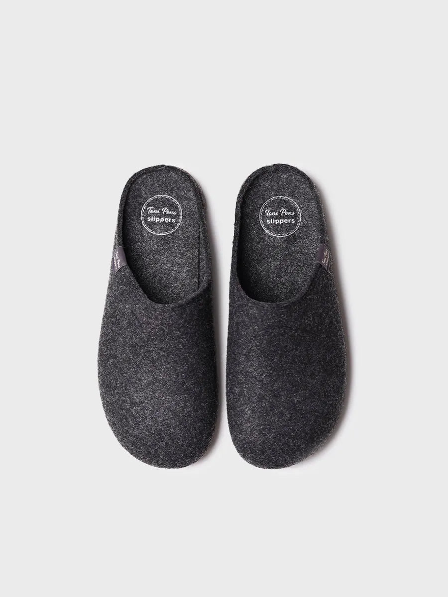 zapatillas de casa hombre - Zapatilla de casa tipo zueco para hombre en fieltro reciclado | NEO-FR - Toni Pons