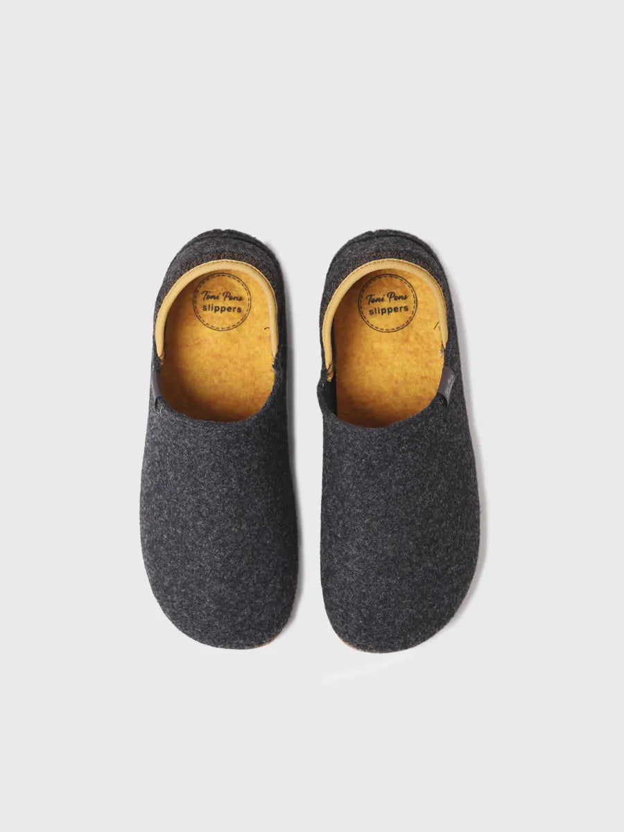 zapatillas de casa hombre - Zapatilla de casa cerrada para hombre en fieltro reciclado | NEPAL-FR - Toni Pons